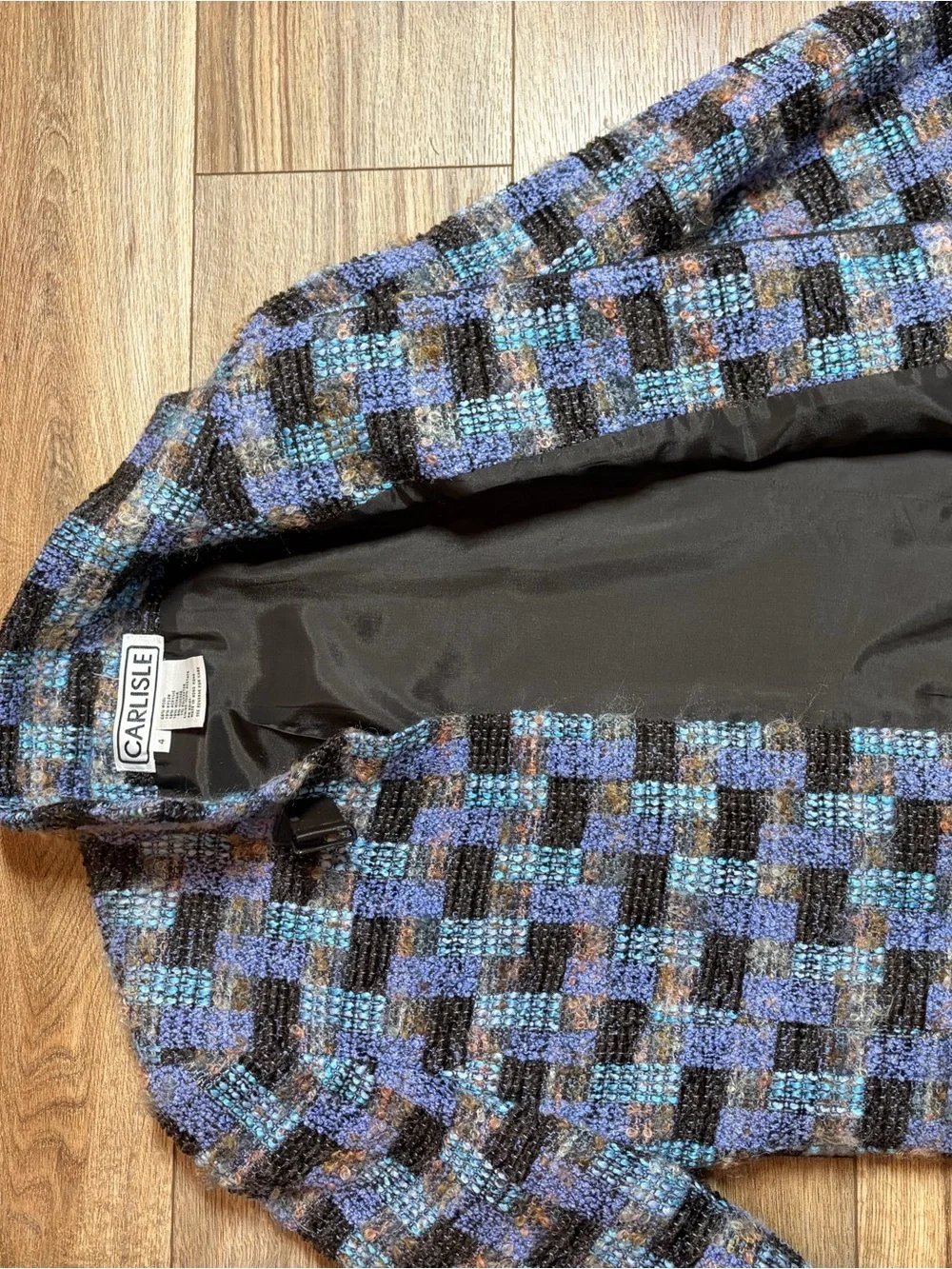vintage Carlisle wool woven grandmacore jacket
